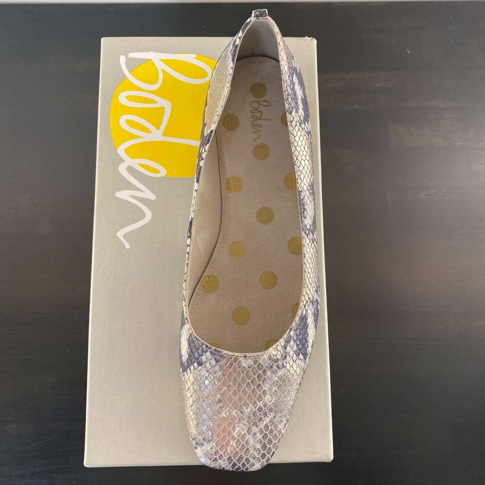 Boden Snakeskin Flat